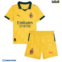 Camisa de Futebol AC Milan Christian Pulisic #11 Equipamento Alternativo Infantil 2025-26 Manga Curta (+ Calças curtas)